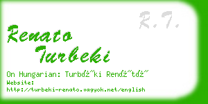 renato turbeki business card